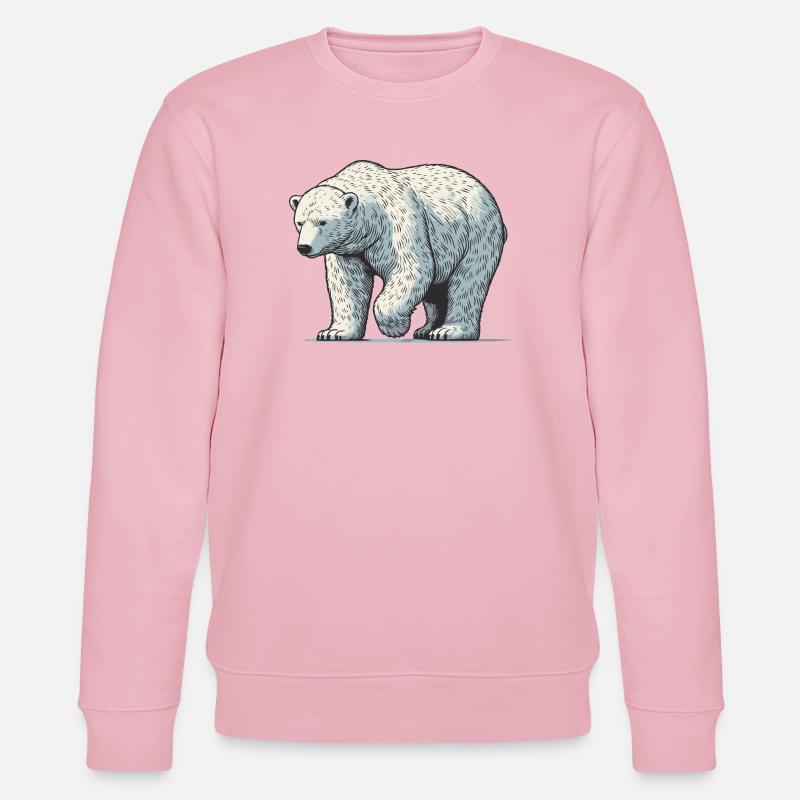 Polar bear - Stanley/Stella CHANGER Unisex Organic Sweatshirt - cotton pink