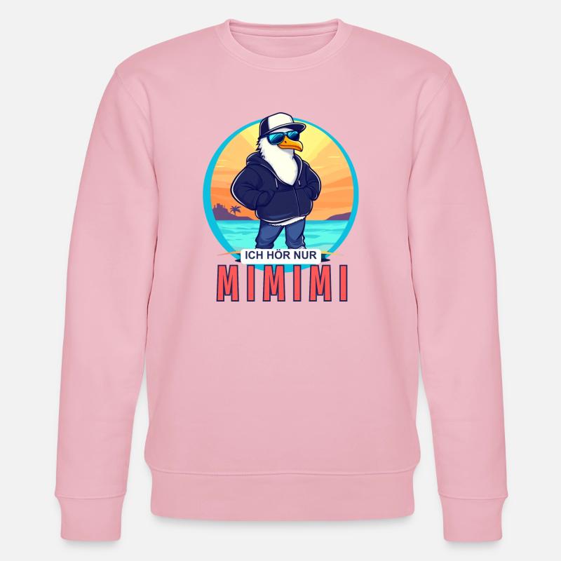 ICH HÖR NUR MIMIMI!!! - Stanley/Stella Unisex Bio-Sweatshirt CHANGER  - Hellrosa