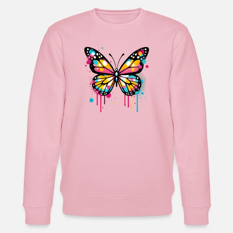 Papillon - Sweat bio CHANGER Stanley/Stella Unisexe - rose pâle