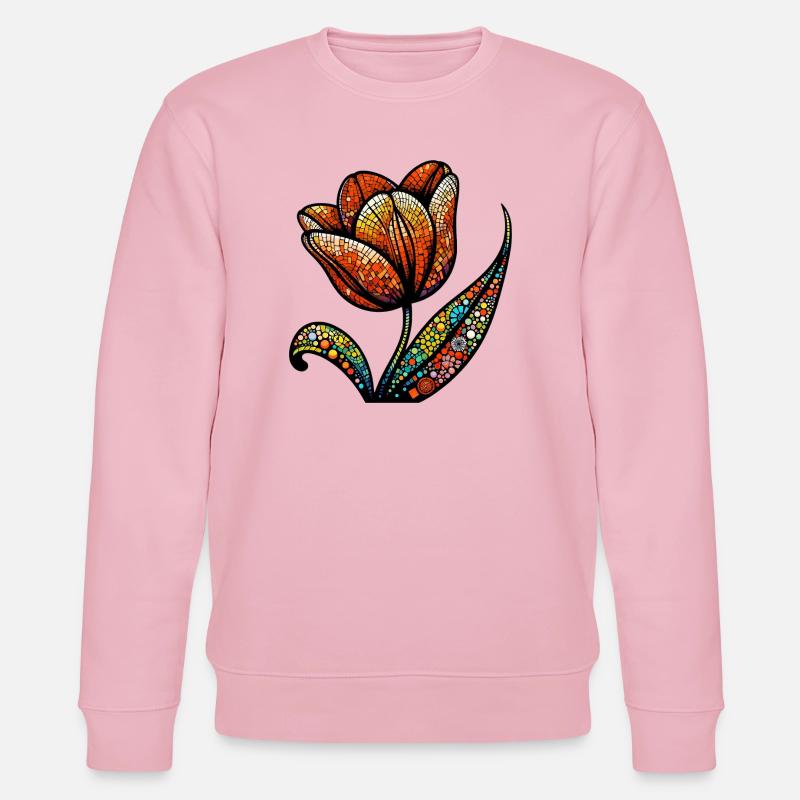 Tulpe - Stanley/Stella Unisex Bio-Sweatshirt CHANGER  - Hellrosa