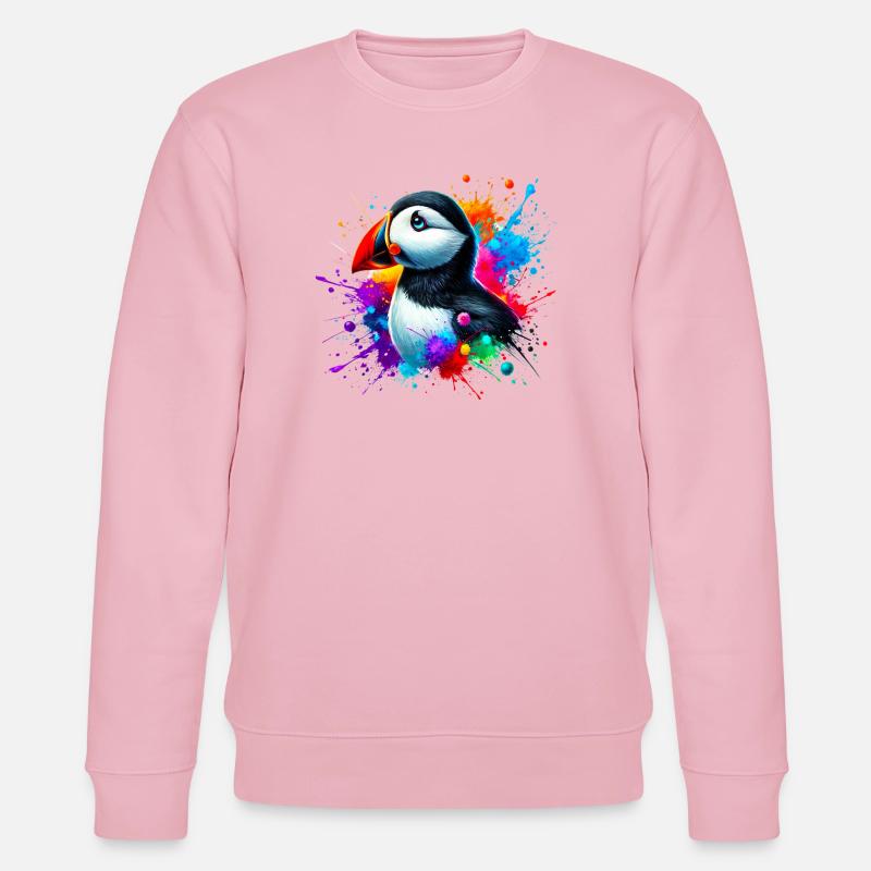 Papageitaucher - Stanley/Stella Unisex Bio-Sweatshirt CHANGER  - Hellrosa