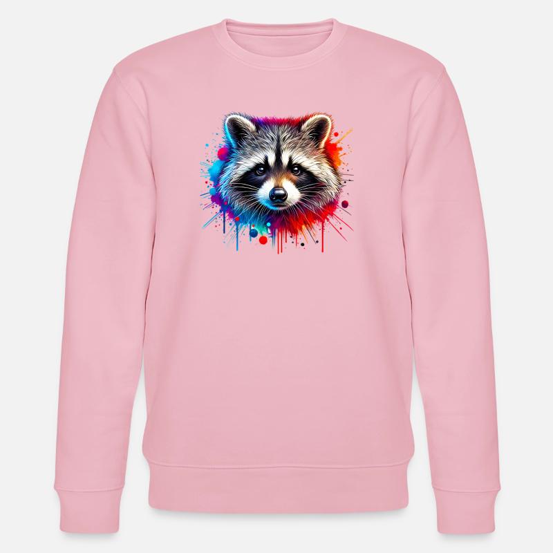 Waschbär - Stanley/Stella Unisex Bio-Sweatshirt CHANGER  - Hellrosa