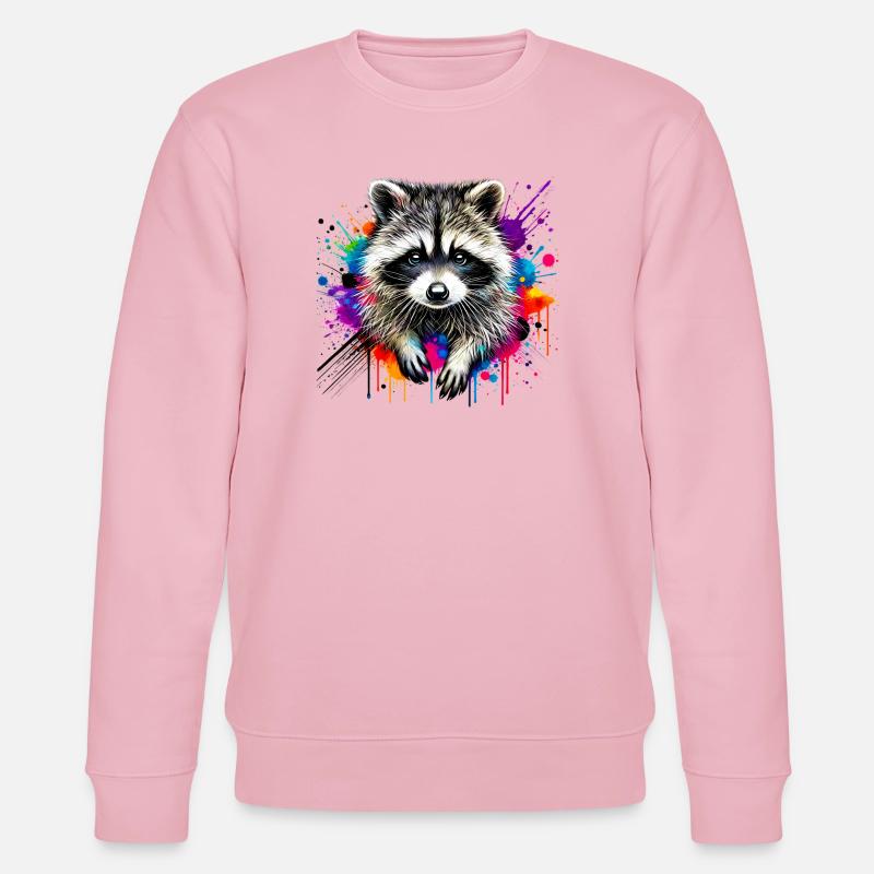 Waschbär - Stanley/Stella Unisex Bio-Sweatshirt CHANGER  - Hellrosa