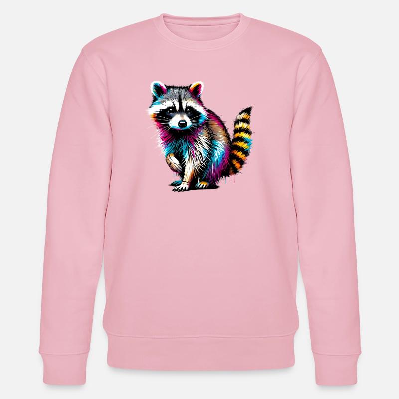 Waschbär - Stanley/Stella Unisex Bio-Sweatshirt CHANGER  - Hellrosa