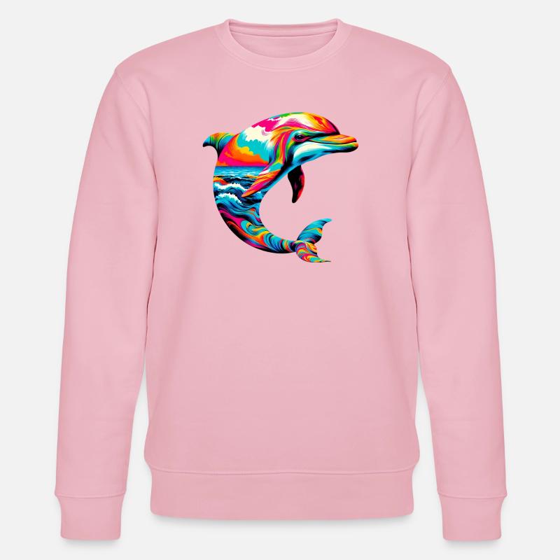 Delfin - Stanley/Stella Unisex Bio-Sweatshirt CHANGER  - Hellrosa