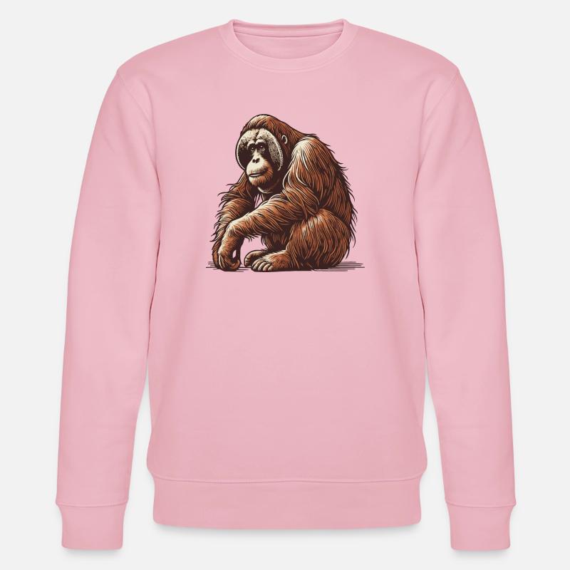 Orang Utan - Stanley/Stella Unisex Bio-Sweatshirt CHANGER  - Hellrosa