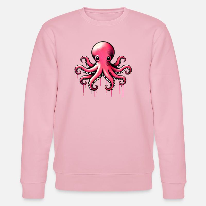 Krake - Stanley/Stella Unisex Bio-Sweatshirt CHANGER  - Hellrosa