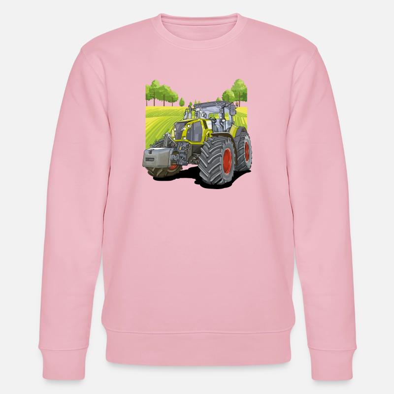 Traktor auf dem Feld - Stanley/Stella Unisex Bio-Sweatshirt CHANGER  - Hellrosa