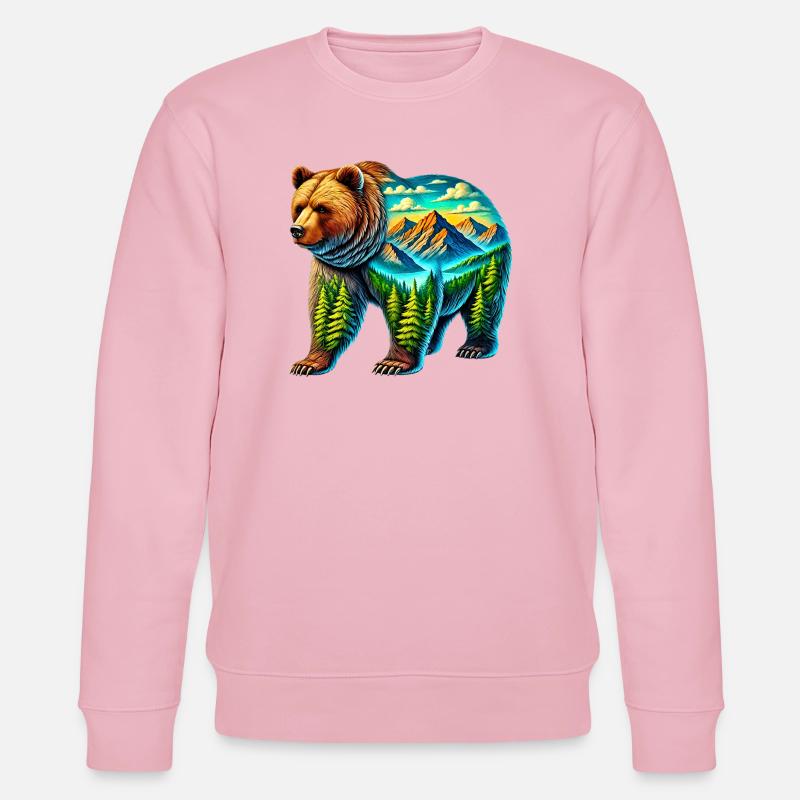 Bär - Stanley/Stella Unisex Bio-Sweatshirt CHANGER  - Hellrosa
