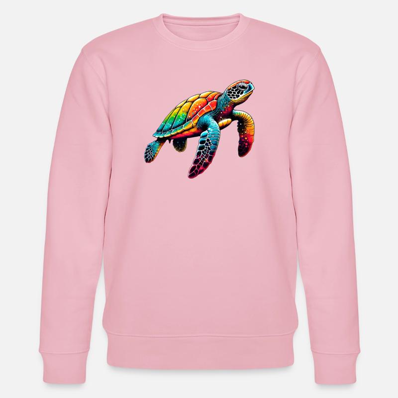 Schildkröte - Stanley/Stella Unisex Bio-Sweatshirt CHANGER  - Hellrosa
