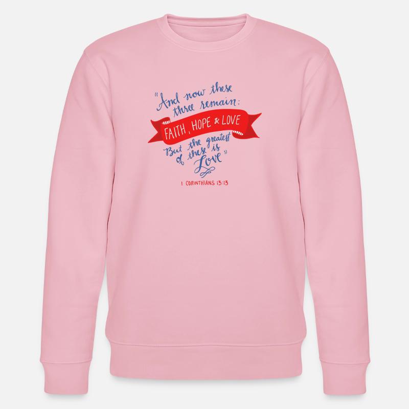 Glaube, Hoffnung und Liebe 2 - Stanley/Stella Unisex Bio-Sweatshirt CHANGER  - Hellrosa