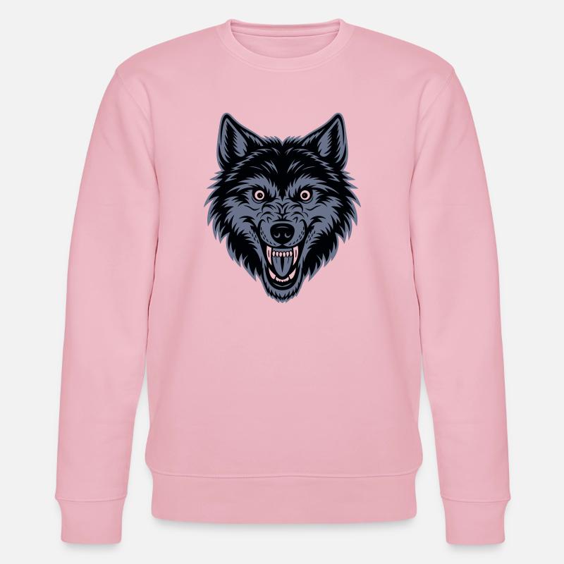 Fierce Wolf - Entfessle das Biest - Stanley/Stella Unisex Bio-Sweatshirt CHANGER - Hellrosa