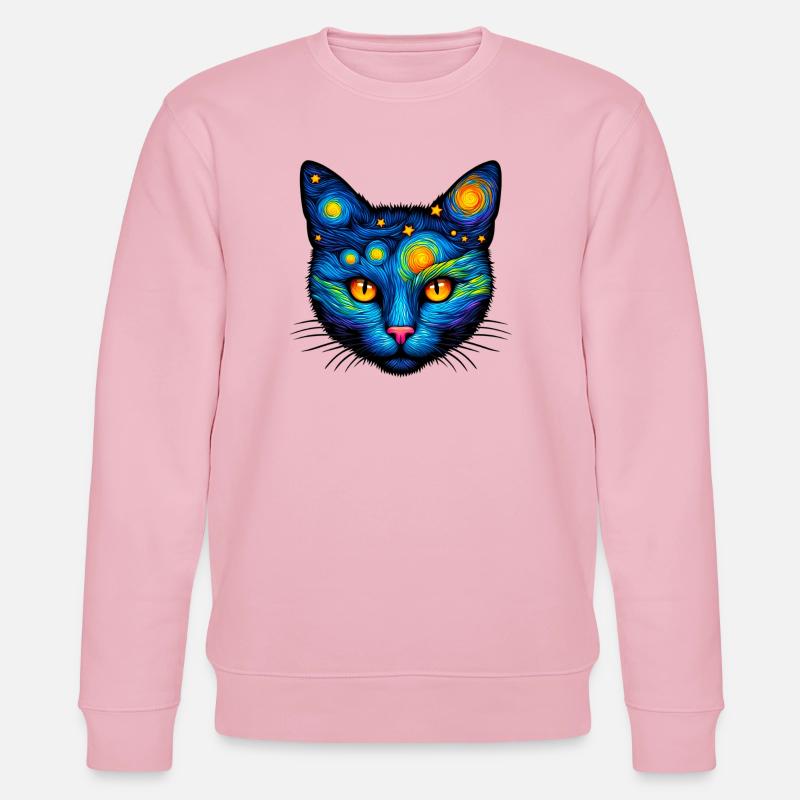 Katze - Stanley/Stella Unisex Bio-Sweatshirt CHANGER  - Hellrosa