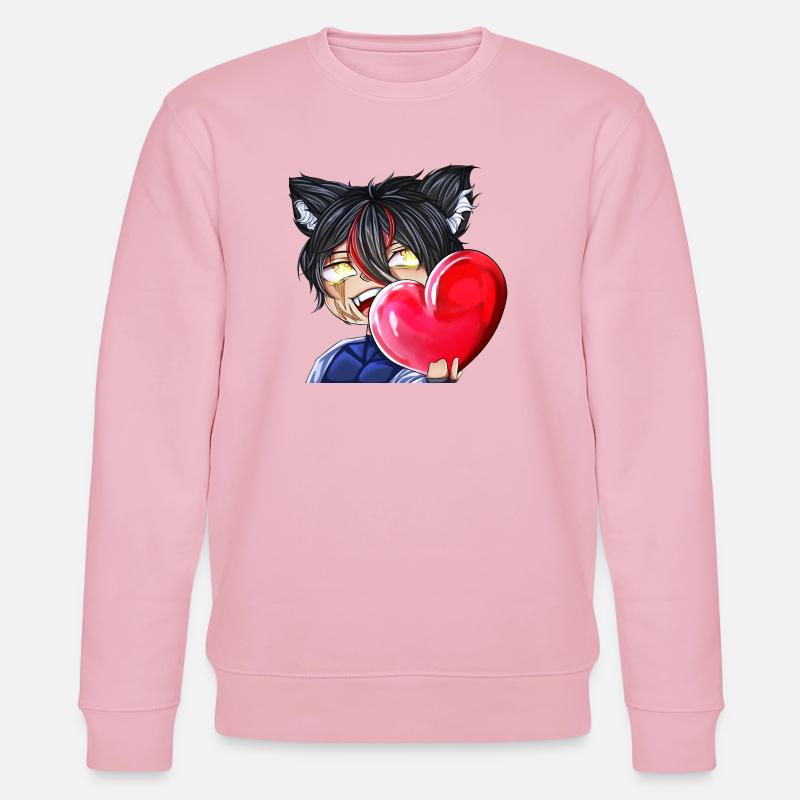 Chibi mit Herz - Stanley/Stella Unisex Bio-Sweatshirt CHANGER  - Hellrosa