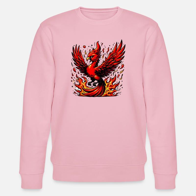 Roter Phönix - Stanley/Stella Unisex Bio-Sweatshirt CHANGER  - Hellrosa