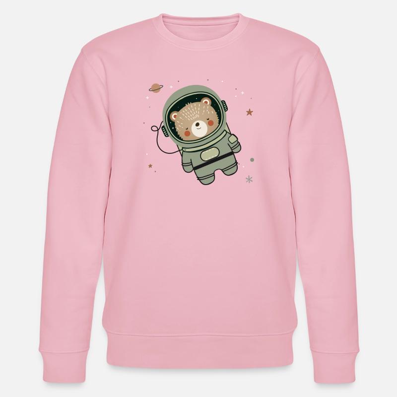 Ours astronaute mignon dans l’espace - Sweat bio CHANGER Stanley/Stella Unisexe - rose pâle