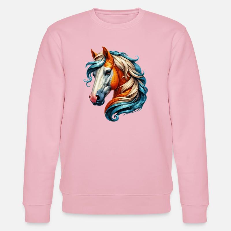 Pferd - Stanley/Stella Unisex Bio-Sweatshirt CHANGER  - Hellrosa