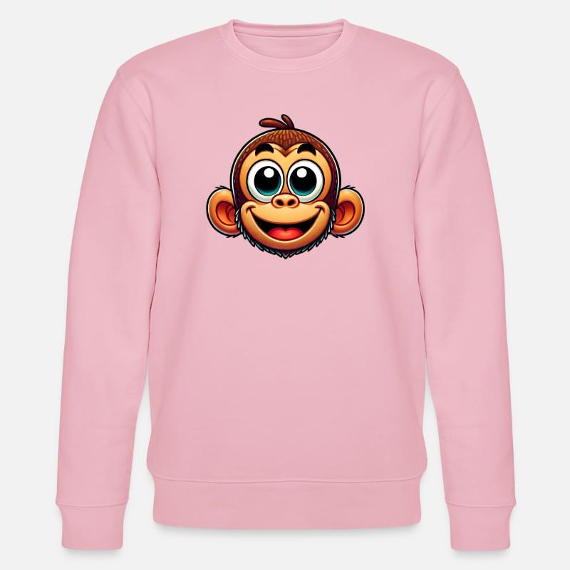 Affe - Stanley/Stella Unisex Bio-Sweatshirt CHANGER  - Hellrosa