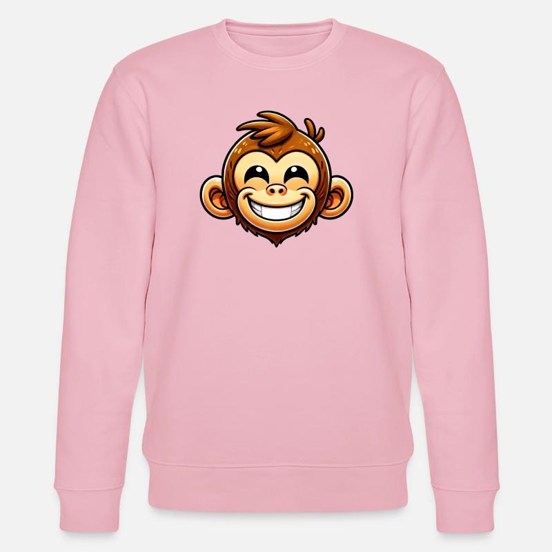 Affe - Stanley/Stella Unisex Bio-Sweatshirt CHANGER  - Hellrosa