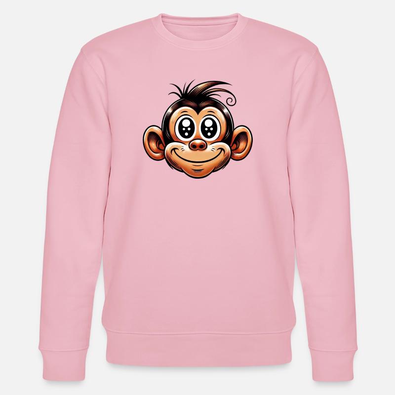 Affe - Stanley/Stella Unisex Bio-Sweatshirt CHANGER  - Hellrosa