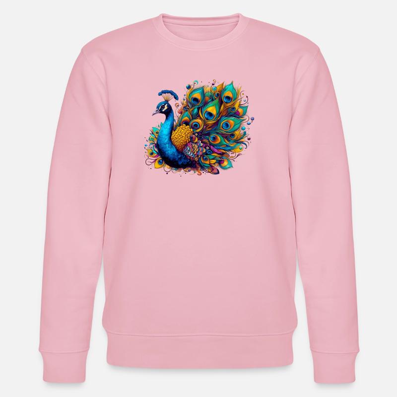 Pfau - Stanley/Stella Unisex Bio-Sweatshirt CHANGER  - Hellrosa