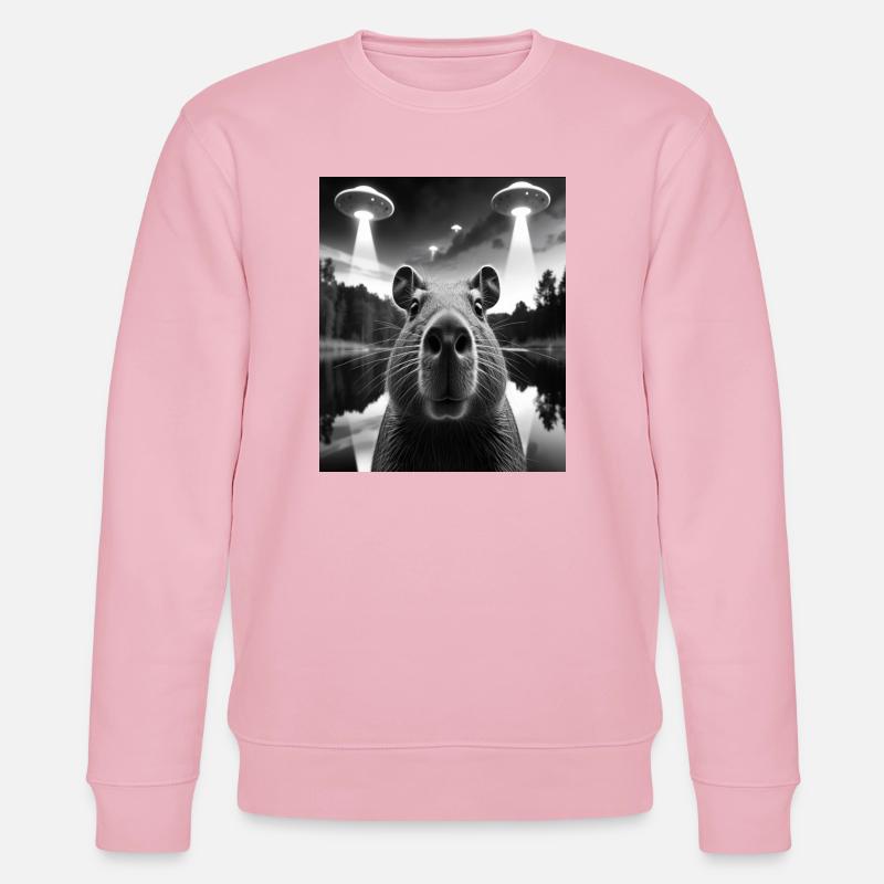 Alien Visuals and Mysterious Bison - Stanley/Stella CHANGER Unisex Organic Sweatshirt - cotton pink