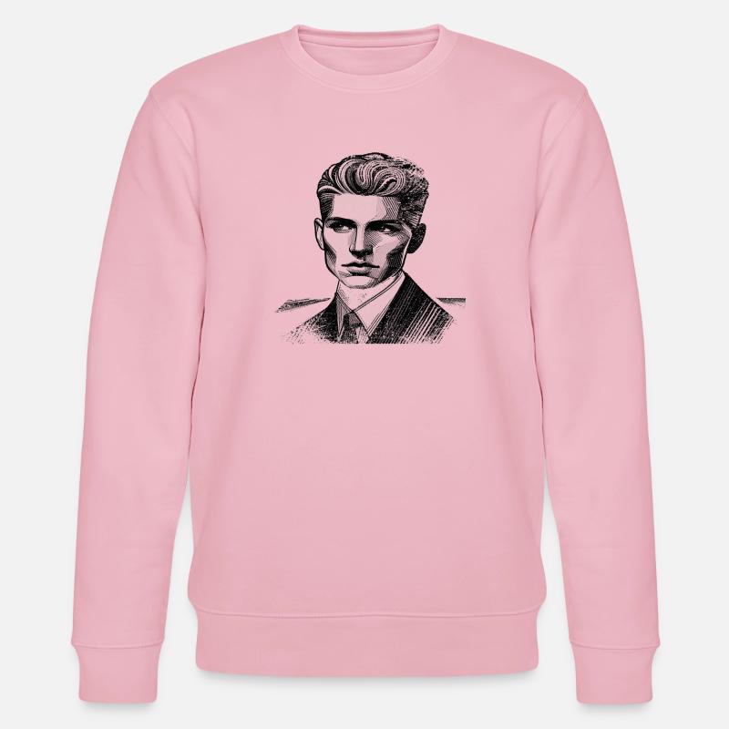 Unknown star | Line Grid | Men - Stanley/Stella CHANGER Unisex Organic Sweatshirt - cotton pink