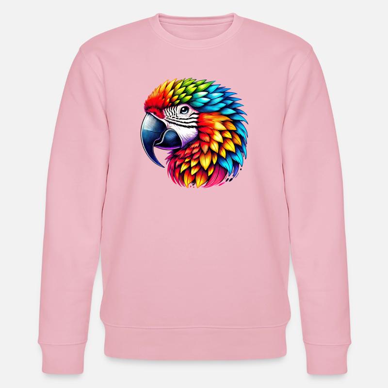 Papagei - Stanley/Stella Unisex Bio-Sweatshirt CHANGER  - Hellrosa