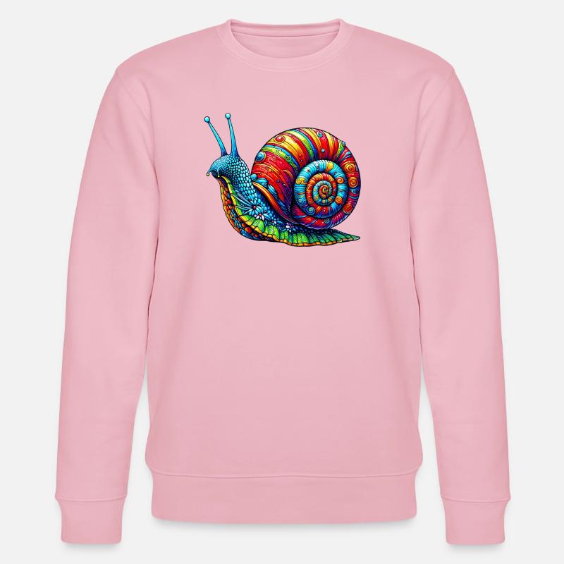 Schnecke - Stanley/Stella Unisex Bio-Sweatshirt CHANGER  - Hellrosa