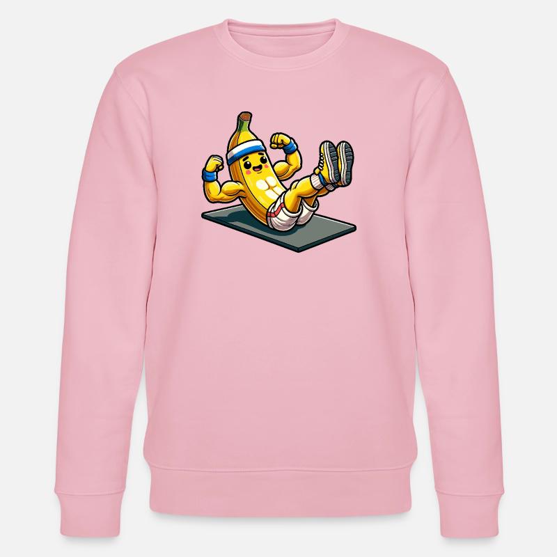 Challenge Your Limits Bodybuilder Abs - Stanley/Stella CHANGER Unisex Organic Sweatshirt - cotton pink