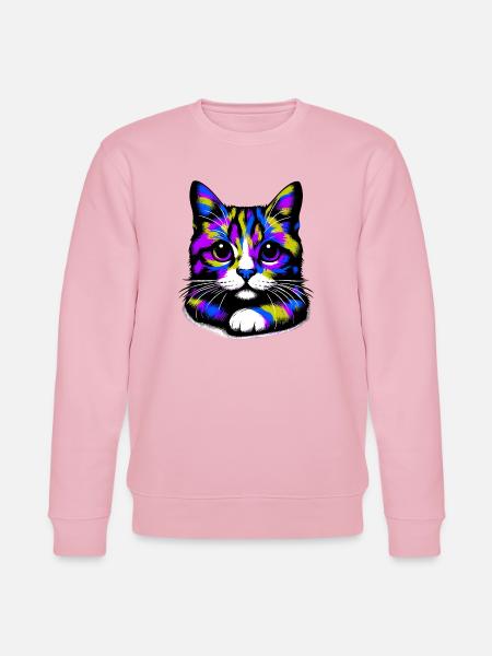 Cat - Stanley/Stella CHANGER Unisex Organic Sweatshirt - cotton pink