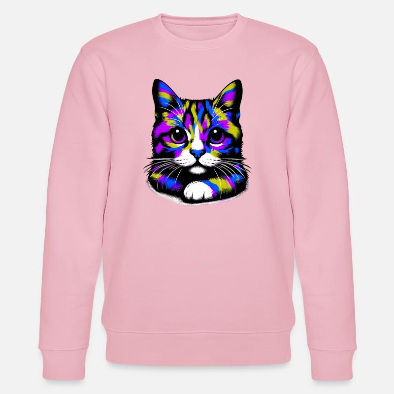 Katze - Stanley/Stella Unisex Bio-Sweatshirt CHANGER  - Hellrosa