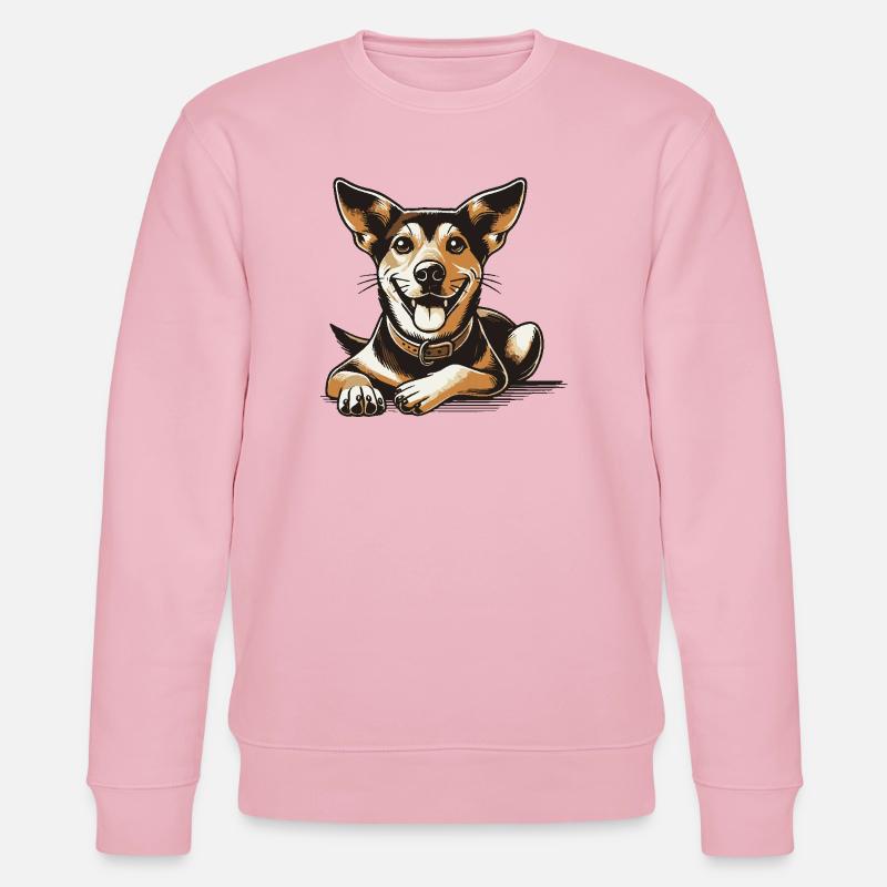Chien de Caroline - Sweat bio CHANGER Stanley/Stella Unisexe - rose pâle