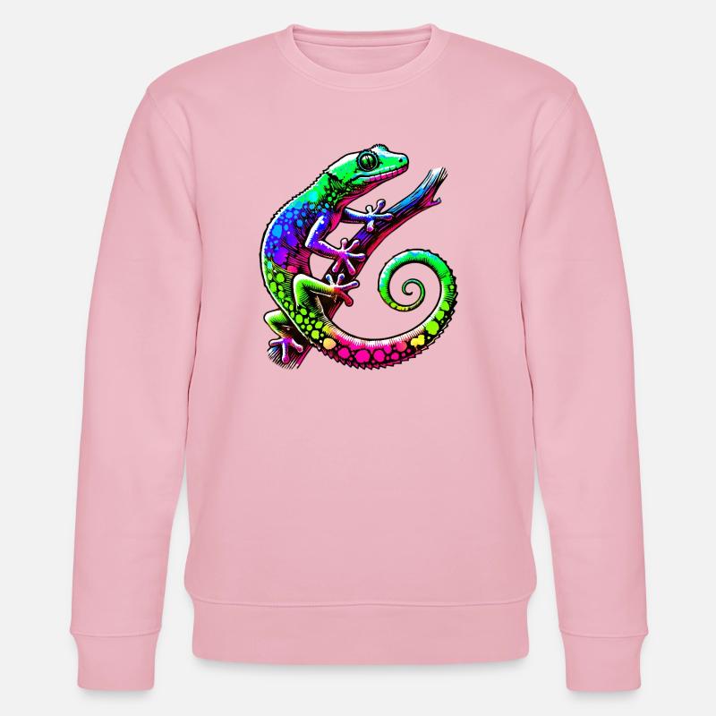 Gecko - Stanley/Stella Unisex Bio-Sweatshirt CHANGER  - Hellrosa