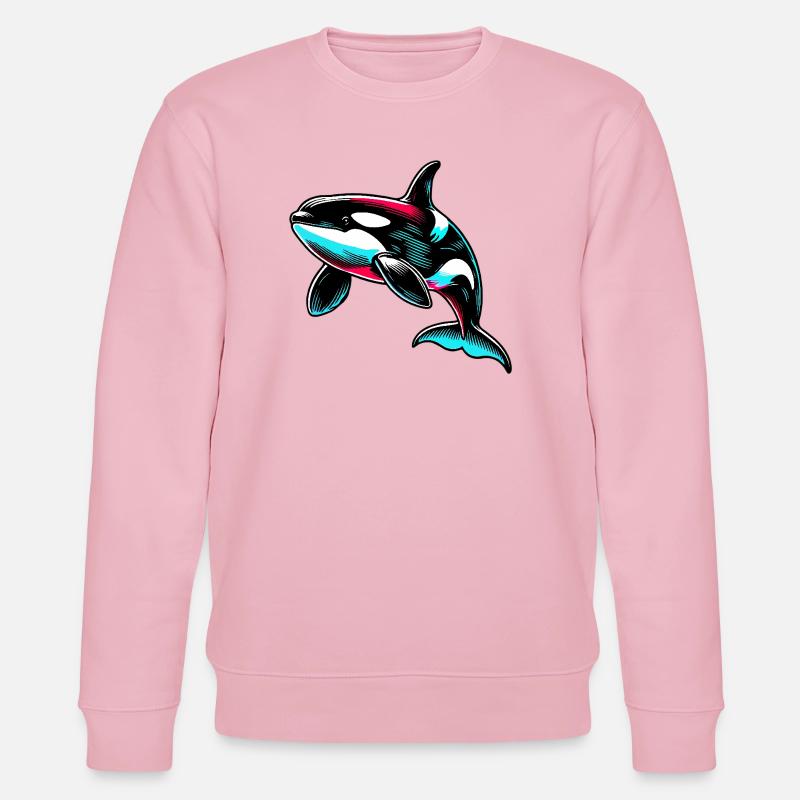 Schwertwal - Stanley/Stella Unisex Bio-Sweatshirt CHANGER - Hellrosa
