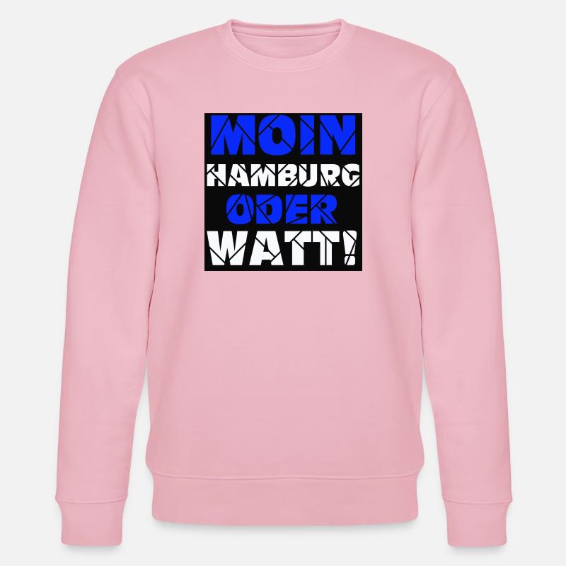 Hamburg , Moin oder watt (25) - Stanley/Stella Unisex Bio-Sweatshirt CHANGER  - Hellrosa