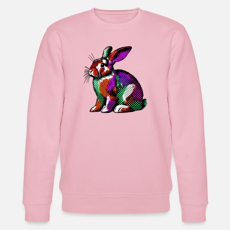 Kaninchen - Stanley/Stella Unisex Bio-Sweatshirt CHANGER  - Hellrosa