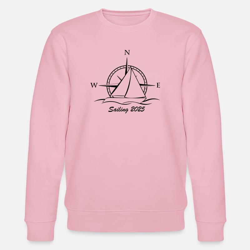 sailing 2025 schw - Stanley/Stella Unisex Bio-Sweatshirt CHANGER  - Hellrosa