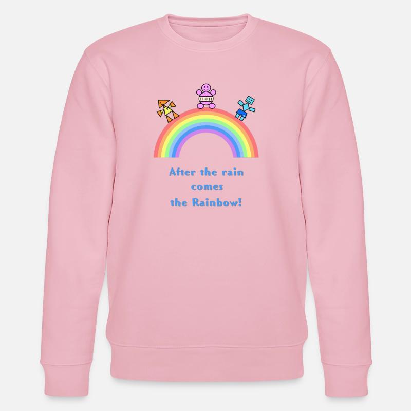 Nach Regen kommt der Regenbogen - Stanley/Stella Unisex Bio-Sweatshirt CHANGER  - Hellrosa