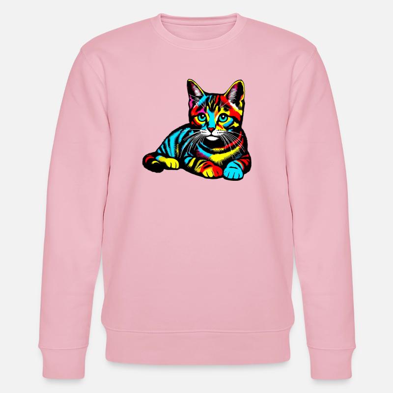 Chat - Sweat bio CHANGER Stanley/Stella Unisexe - rose pâle