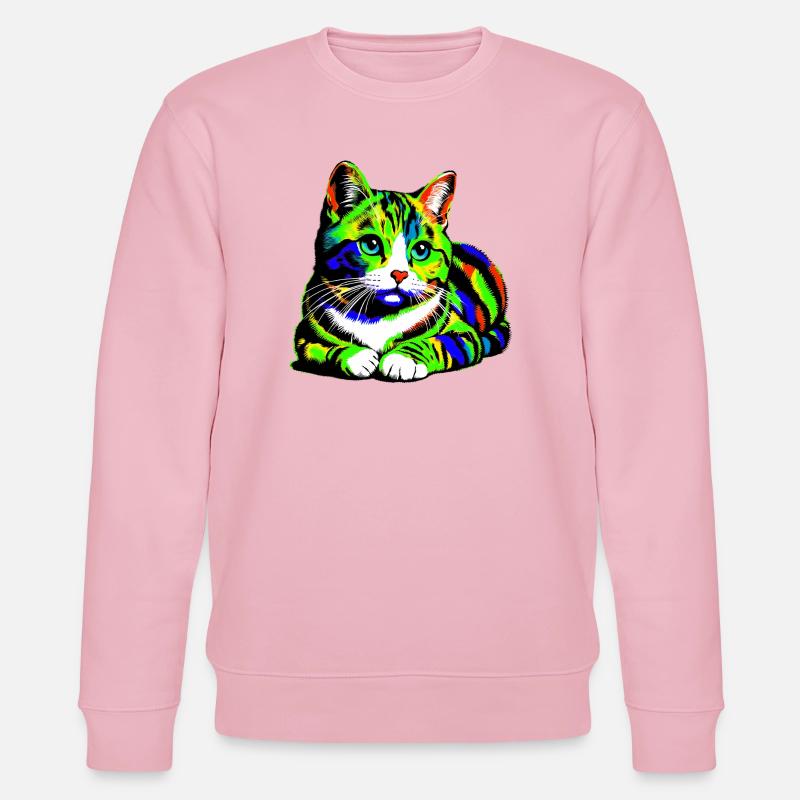 Chat - Sweat bio CHANGER Stanley/Stella Unisexe - rose pâle