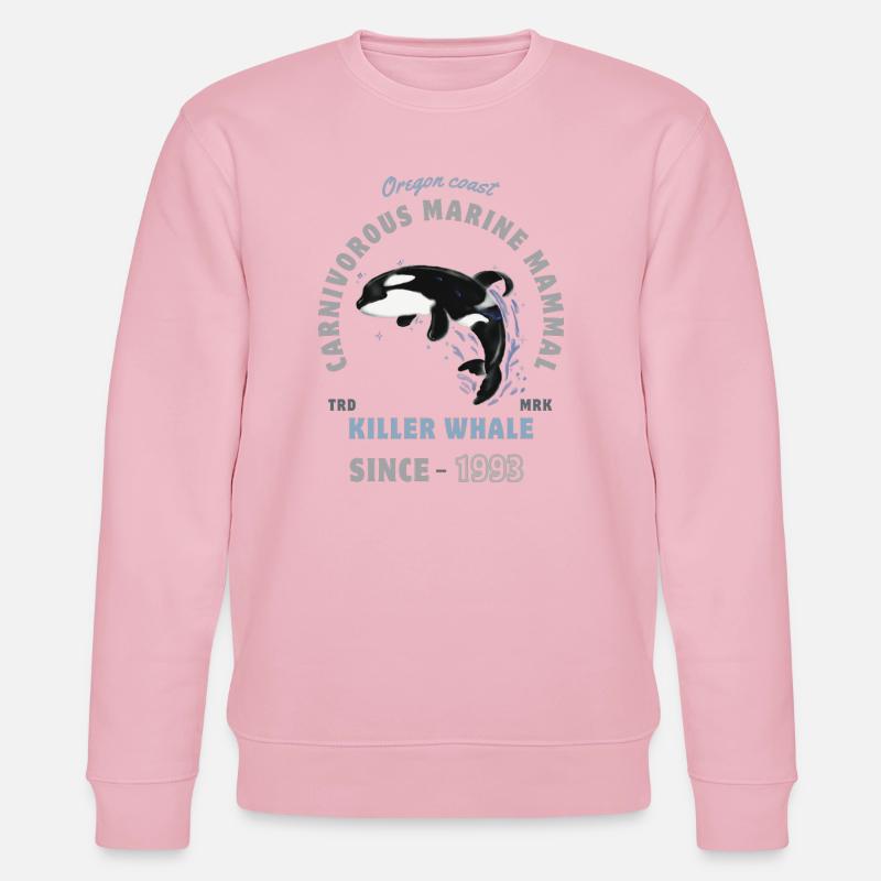 Orca Tier Meeressäuger - Schwertwal - Stanley/Stella Unisex Bio-Sweatshirt CHANGER  - Hellrosa