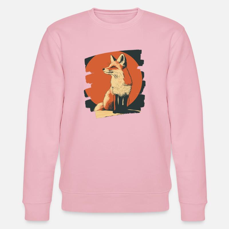 Fuchs Retro - Stanley/Stella Unisex Bio-Sweatshirt CHANGER  - Hellrosa