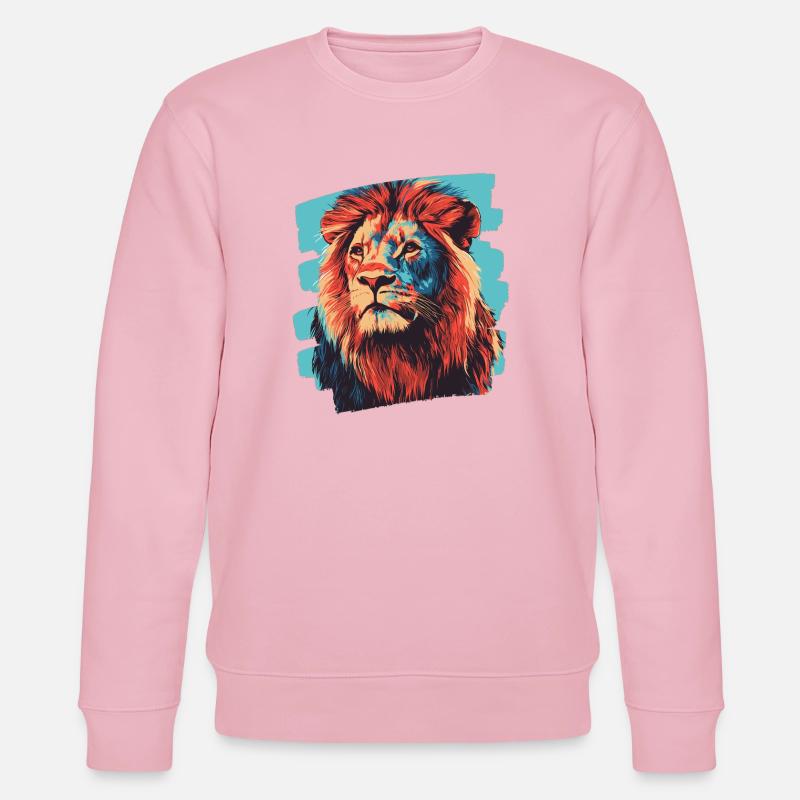 Löwe Retro - Stanley/Stella Unisex Bio-Sweatshirt CHANGER  - Hellrosa
