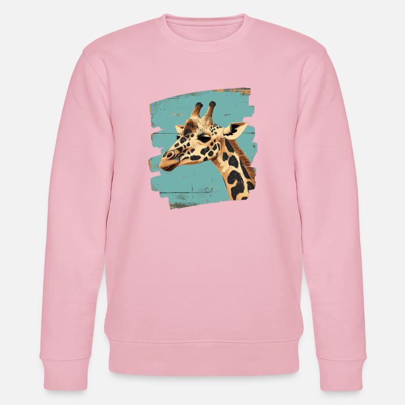 Giraffe - Stanley/Stella Unisex Bio-Sweatshirt CHANGER  - Hellrosa