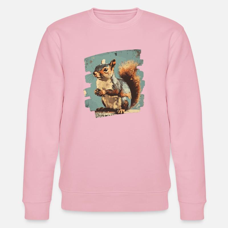 Eichhörnchen - Stanley/Stella Unisex Bio-Sweatshirt CHANGER  - Hellrosa