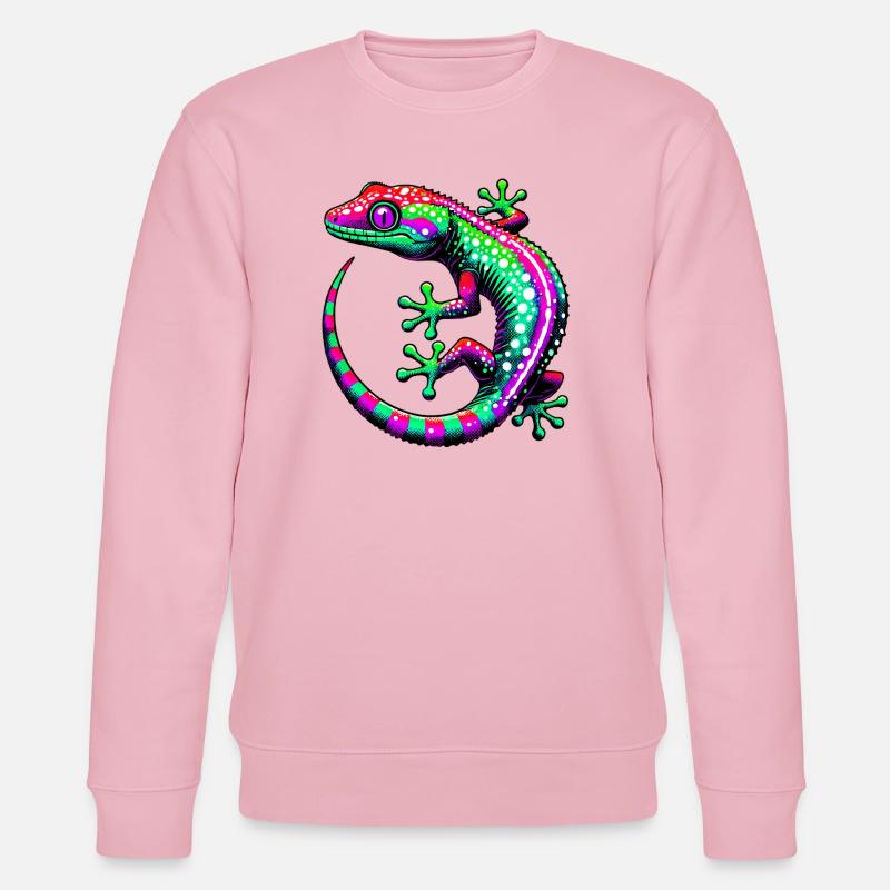 Gecko - Stanley/Stella Unisex Bio-Sweatshirt CHANGER  - Hellrosa