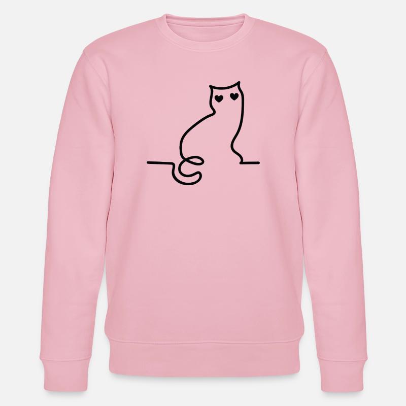 Katze - Stanley/Stella Unisex Bio-Sweatshirt CHANGER - Hellrosa