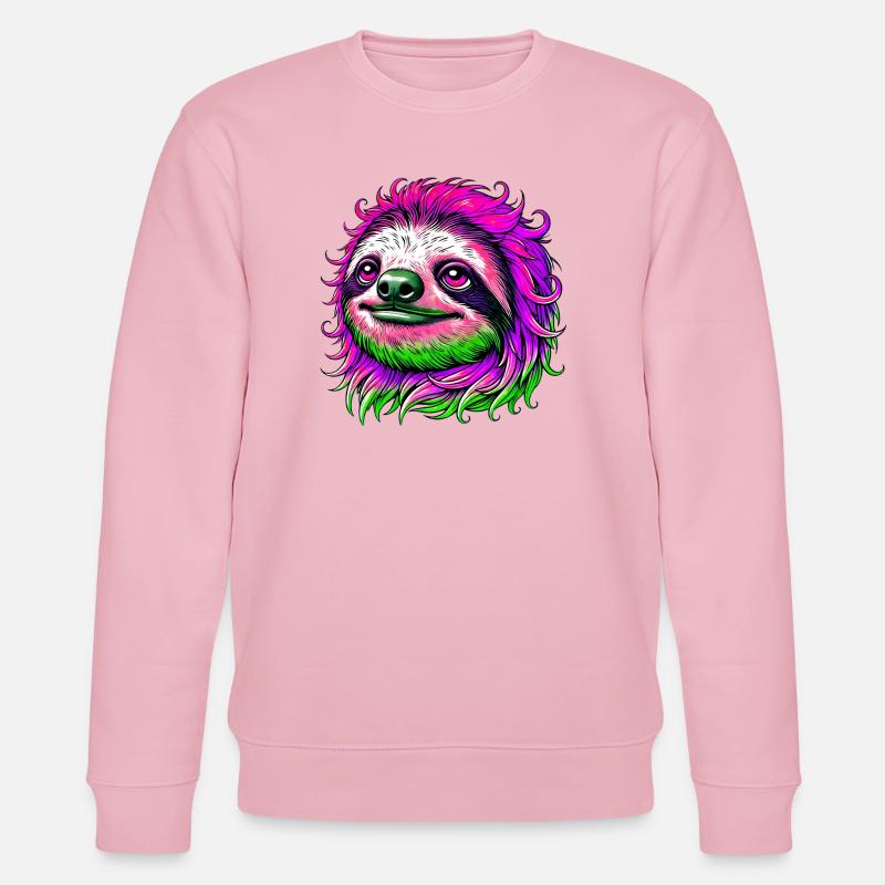 Faultier - Stanley/Stella Unisex Bio-Sweatshirt CHANGER  - Hellrosa