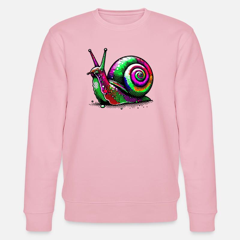 Schnecke - Stanley/Stella Unisex Bio-Sweatshirt CHANGER  - Hellrosa